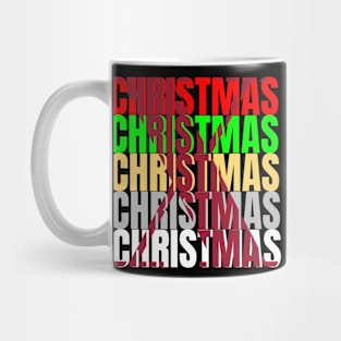 X colourful Christmas Mug